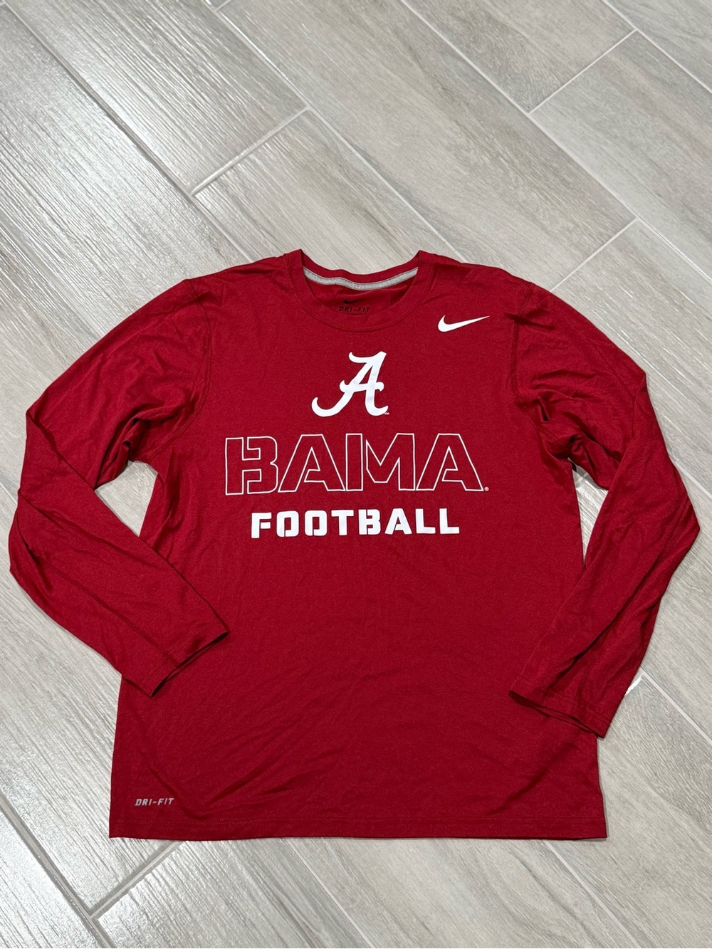Nike Crimson Alabama 'BAMA Football' Long-Sleeve Tee